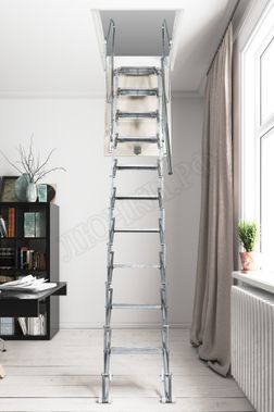 Чердачная лестница Aci Alluminium Elegant Fantozziscale 600*900*3010-3200 Чердачная лестница Aci Alluminium Elegant Fantozziscale 600*900*3010-3200
