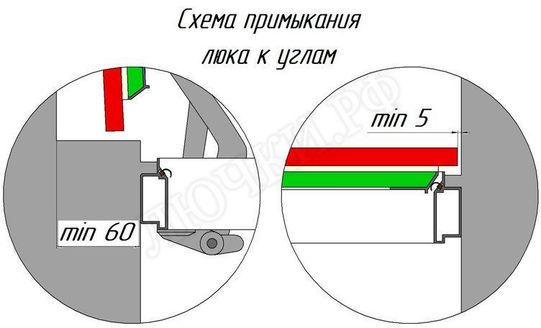 Люк под плитку Нажимной Хаммер Слава 2 створки 1000*600 Люк под плитку Нажимной Хаммер Слава 2 створки 1000*600