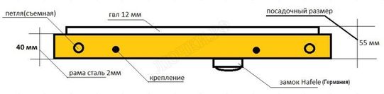 Люк под плитку Нажимной Апельсин 500*900 Люк под плитку Нажимной Апельсин 500*900