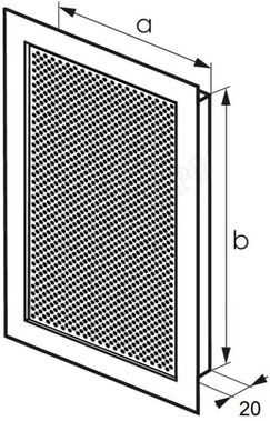 Решетка металлическая с перфорацией Кружок врезная 500*550 Решетка металлическая с перфорацией Кружок врезная 500*550