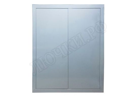 Люк сантехнический Элит усиленный 1 мм нажимной 2 створки 700*500, RAL 9003 муар Люк сантехнический Элит усиленный 1 мм нажимной 2 створки 700*500, RAL 9003 муар