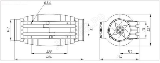 Вытяжной вентилятор канальный Soler & Palau TD500/150-160 SILENT 230V 50 осевой Вытяжной вентилятор канальный Soler & Palau TD500/150-160 SILENT 230V 50 осевой